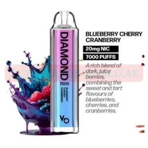 Vapes Bars Diamond 7000 Puffs Blueberry Cherry Cranberry