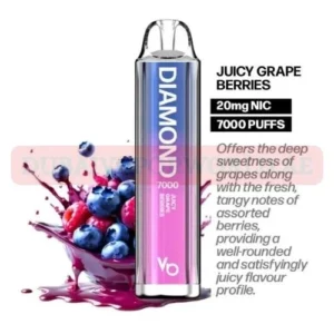 Vapes Bars Diamond 7000 Puffs Juicy Grape Berries